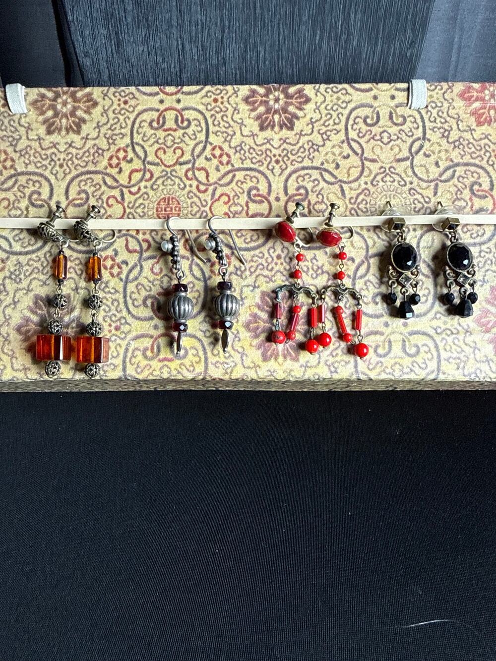 Vintage Dangle Earrings Lot-4pr